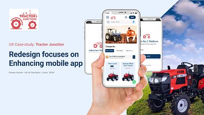 Tractor Junction APP ReDESIGN mobile app motion graphics redeisng style guide tractor junction app redesign ui userflow ux wireframe