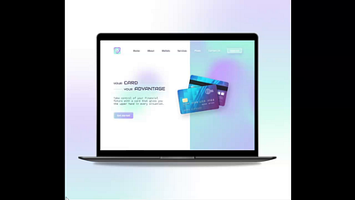 Landing Page of a Credit Card Service with animated gradients animated gradients animations components credit card ui credit card webpage gradient landing page micro interactions motion graphics prototyping ui webpage wireframing