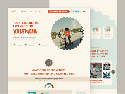 Landing page | Booking scooter tours branding city development exploremore no code no code development nocode rental scooter scooterride scootertours scootervibes tour tours travelbyscooter ui ui desing uidesign web design web development