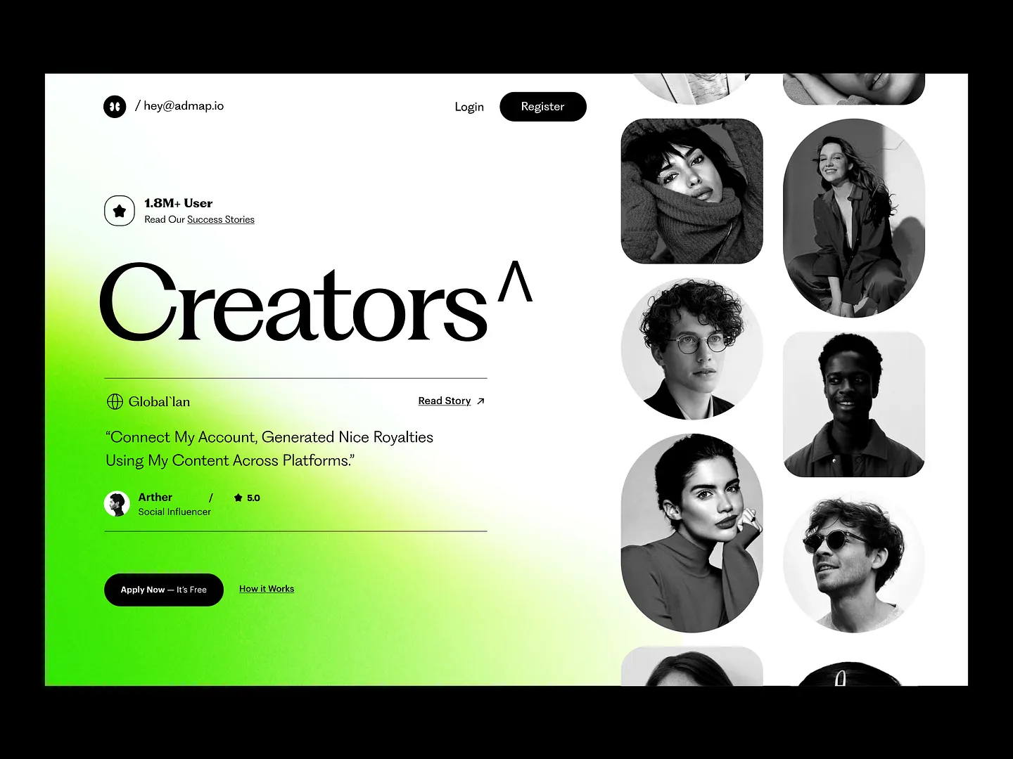 Innovative Content Creator Website Design for Engagement