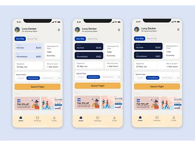 Flight Ticket Booking - Search/Home Page app asthetic booking clean cream design desining easy flight flight booking mobile mobile app responsive ticket ticket booking travel ui uiux user ux