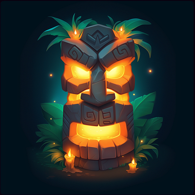 Tiki Symbol 2d 2d art art design game game art game design graphic design