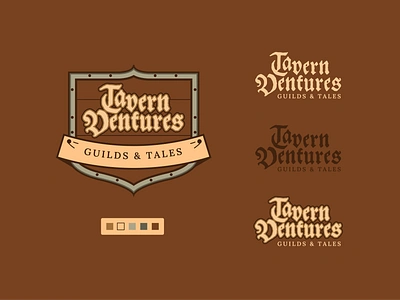 Tavern Ventures - Guilds & Tales - logotype branding game logo gamedev gothic graphic design logo tavern