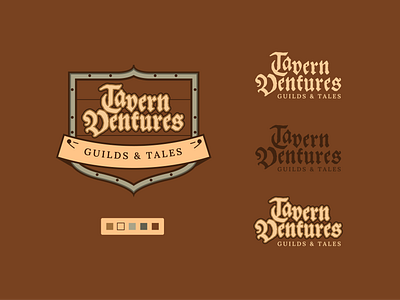 Tavern Ventures - Guilds & Tales - logotype branding game logo gamedev gothic graphic design logo tavern