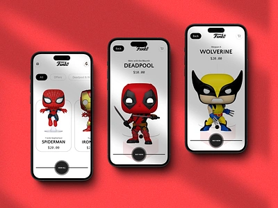 Funko App - Deadpool & Wolverine 3d animation branding graphic design logo motion graphics ui