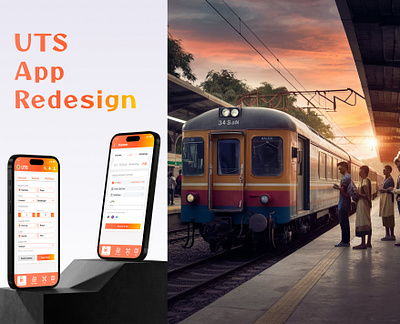 UTS App Redesign analysis comparison graphic design local trains booking prototyping redesign ticket booking train ticket booking app ui uts uts app uts app redesign ux wireframing