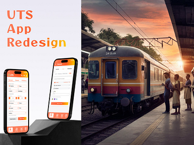 UTS App Redesign analysis comparison graphic design local trains booking prototyping redesign ticket booking train ticket booking app ui uts uts app uts app redesign ux wireframing