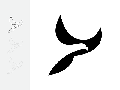 Negative Space Eagle Logo Design bold design brand brand identity branding creative logo design eagle logo graphic design icon logo logo design logo for sale minimalist design modern logo negative space vector art