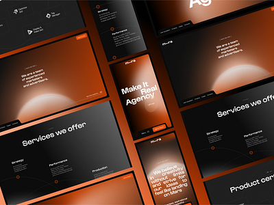 Minimalist marketing agency mobile design 2024 agency bright design ui ux web website