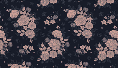 Seamless hand drawn floral Pattern design engraving engraving pattern floral floral pattern flower flower pattern pattern seamless pattern vector