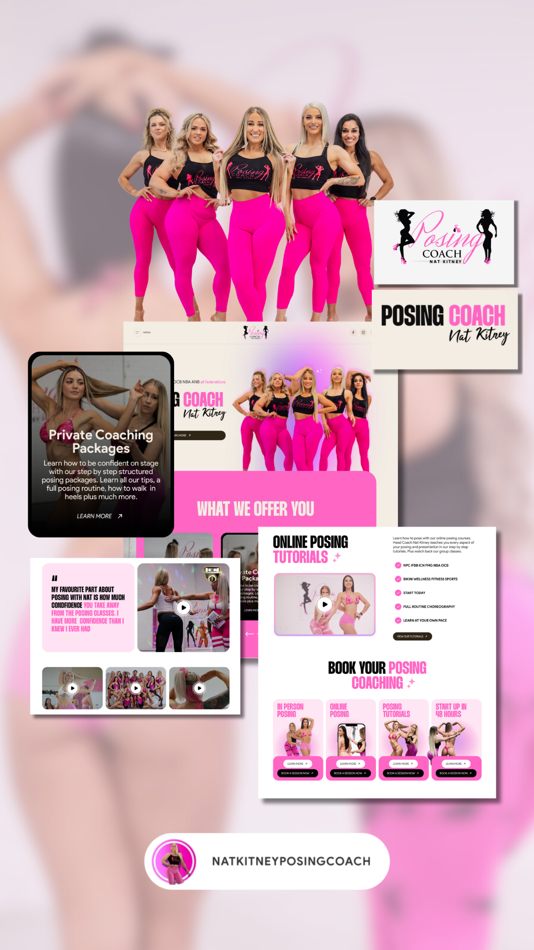Example of Posing Coach Website Design And Branding