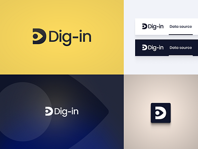 Dig-in branding branding dig dig in eye gradient logo poppins product design