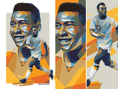 Pelé ball colorful design figure football illustration inspirational legendary portrait portrait illustration poster poster design soccer sport unique vector vectorart