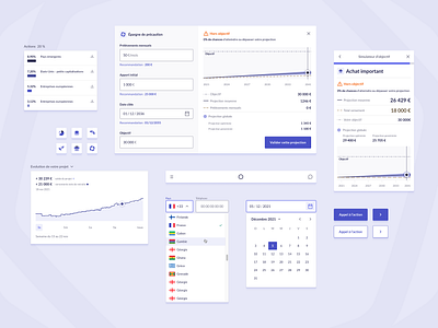 Nalo UI component selection components curve gauge header phone schedule ui