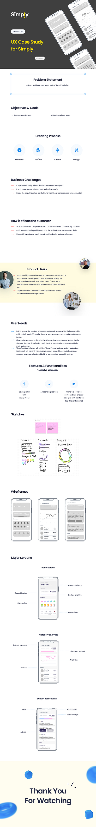 Simply application: UI/UX case study feature design junior ui ux