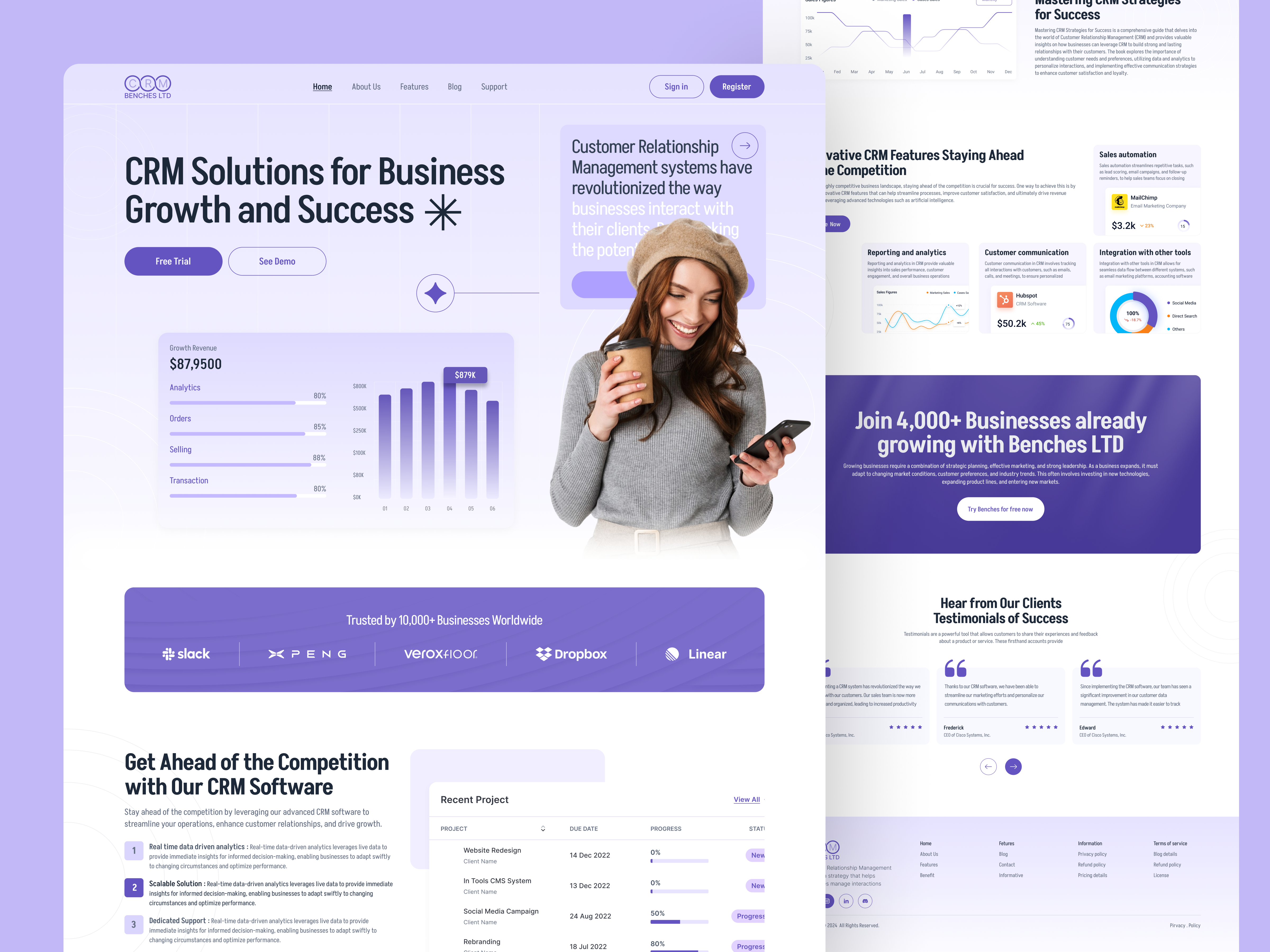 Example of Custom Landing Page UI Design