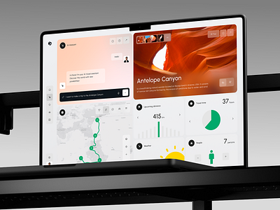 AI Travel Assistant Dashboard ai ai app ai assistant app app design assistant b2b business crm dashboard design interface management product tourism travel ui ux web web app