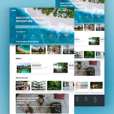 Your Next Adventure: Sleek Travel Landing Page Design freelance landing page ui ui design uiux ux web design