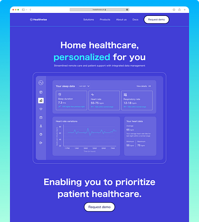 Healthwise- Healthcare landing page design figma health healthcare landing page ui ui design