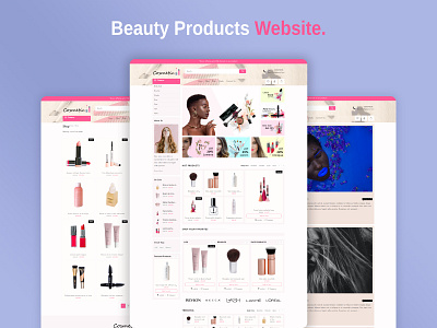 Beauty Products Theme Template branding design ecommerce illustration ui web design website design website template woocommerce wordpress