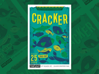 Cracker Gig Poster cracker design fish gig poster graphic design illustration ocean poster design typography vector