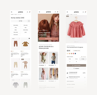 Pchela ⋆ ecommerce app clean clothing ecommerce fashion marketplace minimal mobile product responsive shopping ui design wordpress