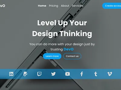 DevO Saas Homepage ui