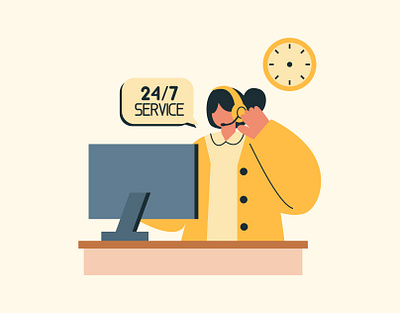 Customer Service Illustrations customer service design graphic design illustration ui ux