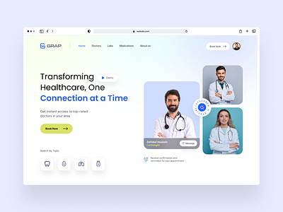 Healthcare service - UI Design clean doctor health healthcare landing page medical medicine ui ux web design webisite design website