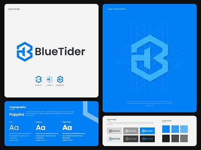 BlueTider Logo, Brand Guidelines a b c d e f g h i j k l m bluetooth brand guidelines brand identity branding creative logo design letter lettermark logo logo design logo designer logos minimal logo minimalist modern logo n o p q r s t u v w x y z presentation tech logo unique logo