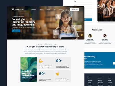 SolidMemory website ai images ed tech ed tech website education website school website ui user experience user interface ux website