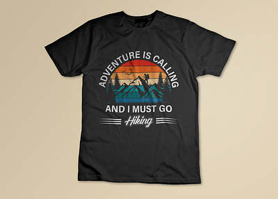 Hiking T-shirt design adventire t shirt adventure adventure t shirt design best design branding custom custom t shirt design design forest graphic design hiking hiking lover hiking t shirt design illustration mountain t shirt t shirt design