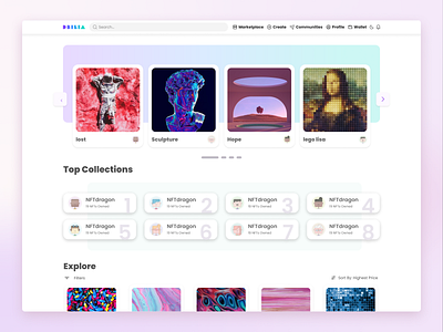 NFT Marketplace figma nft react ui ux website