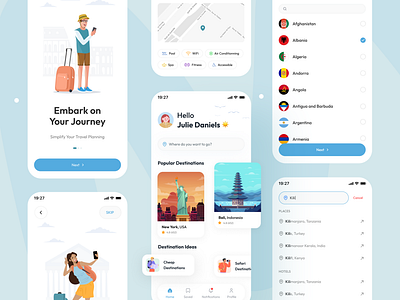 Travel App design mobile mobile app tourism travel ui ux