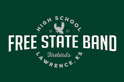 Free State Band badge branding graphic design logo logo design tshirt typography