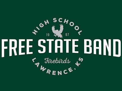 Free State Band badge branding graphic design logo logo design tshirt typography