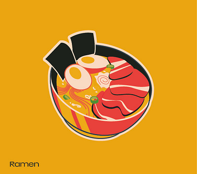 Ramen graphic design illustration ramen