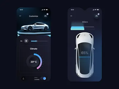 Car customization UI app design mobile design ui design ux design
