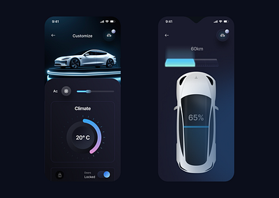 Car customization UI app design mobile design ui design ux design