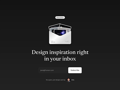 Hover interaction for newsletter framer hover effect landing page newsletter riga ui web