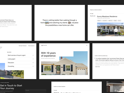 Real Estate Agents Website agents architecture building contractor home house landing page modern real estate room simple ui web design