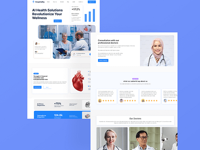 Health Landing page UI design branding design graphic design health illustration interfacedesign landimg page landingpage motion graphics ui ui design uidesign uiux design ux design web application