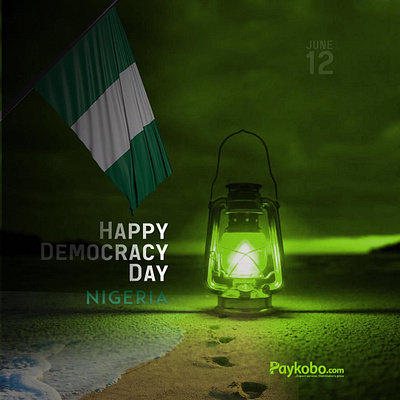 Happy Democracy Day Nigeria for paykobo.com african e flyer graphic design nigeria photomanipulation social media design