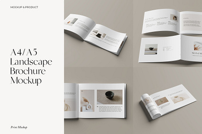 A4/A5 Landscape Brochure Mockup landscape