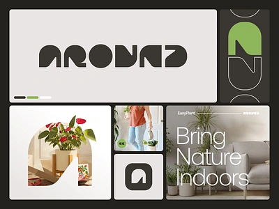 Around Brand agency ai around bento brand branding earthly illustration jamm logo mark mockup natural presentation team typography unfold webdesign website wordmark