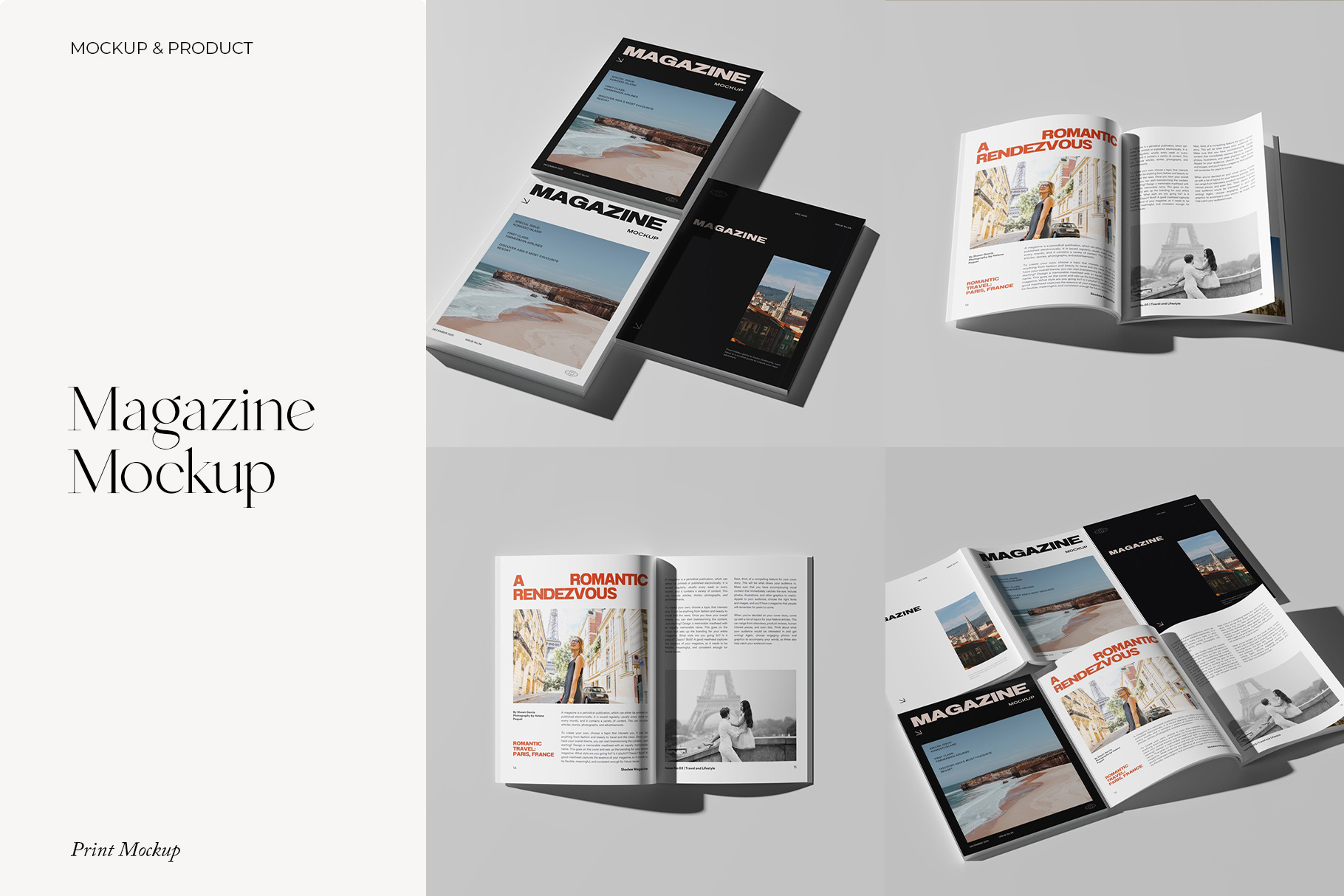 A4 Magazine Mockup catalogue