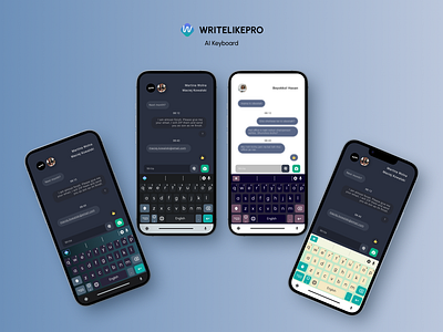 AI Keyboard android branding design ios ios design iphone iphone design iphone mockup keyboard keyboard theme theme ui