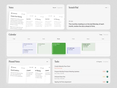 Productivity Cards Design app design branding calendar design card card design clean design light mode minimal minimalist notebook design notes design productivity app productivity design todo todo app todo design ui ux web design