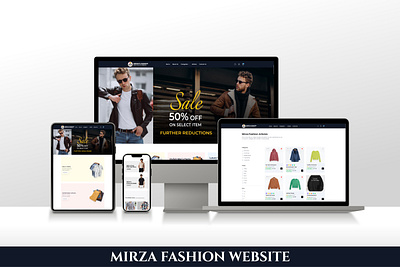 Mirza and Company E-commerce Garments Website 3d animation branding graphic design logo motion graphics ui