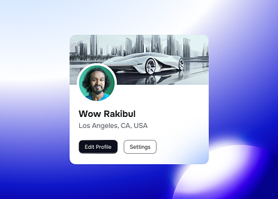 Profile Card UI banner ui card card ui graphic design mobile app mobile app profile modern ui profile card ui ui asset web design wow rakibul wowrakibul